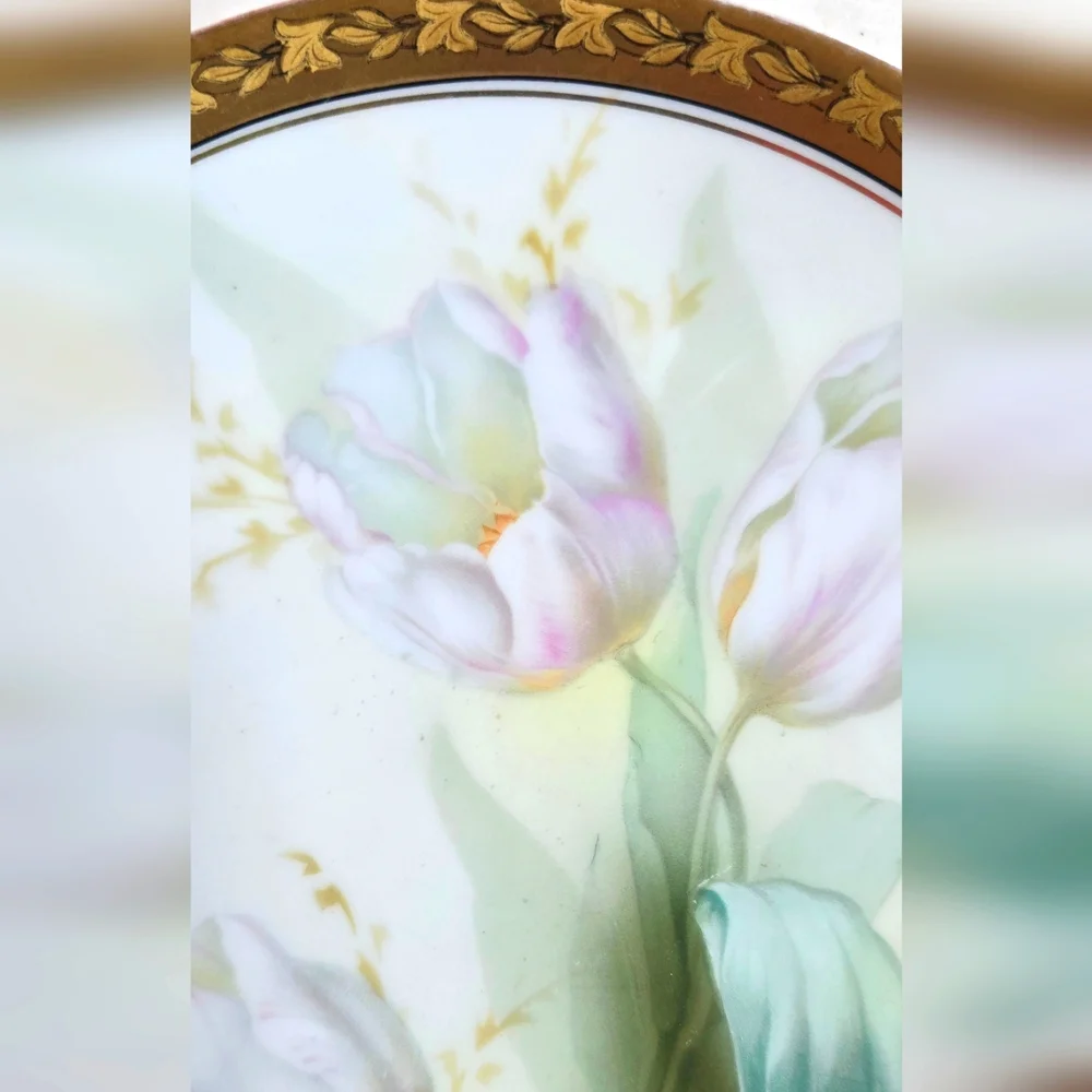 Vintage China RS Germany Tulips with Gold Leaf Edge - Picture 3 of 8